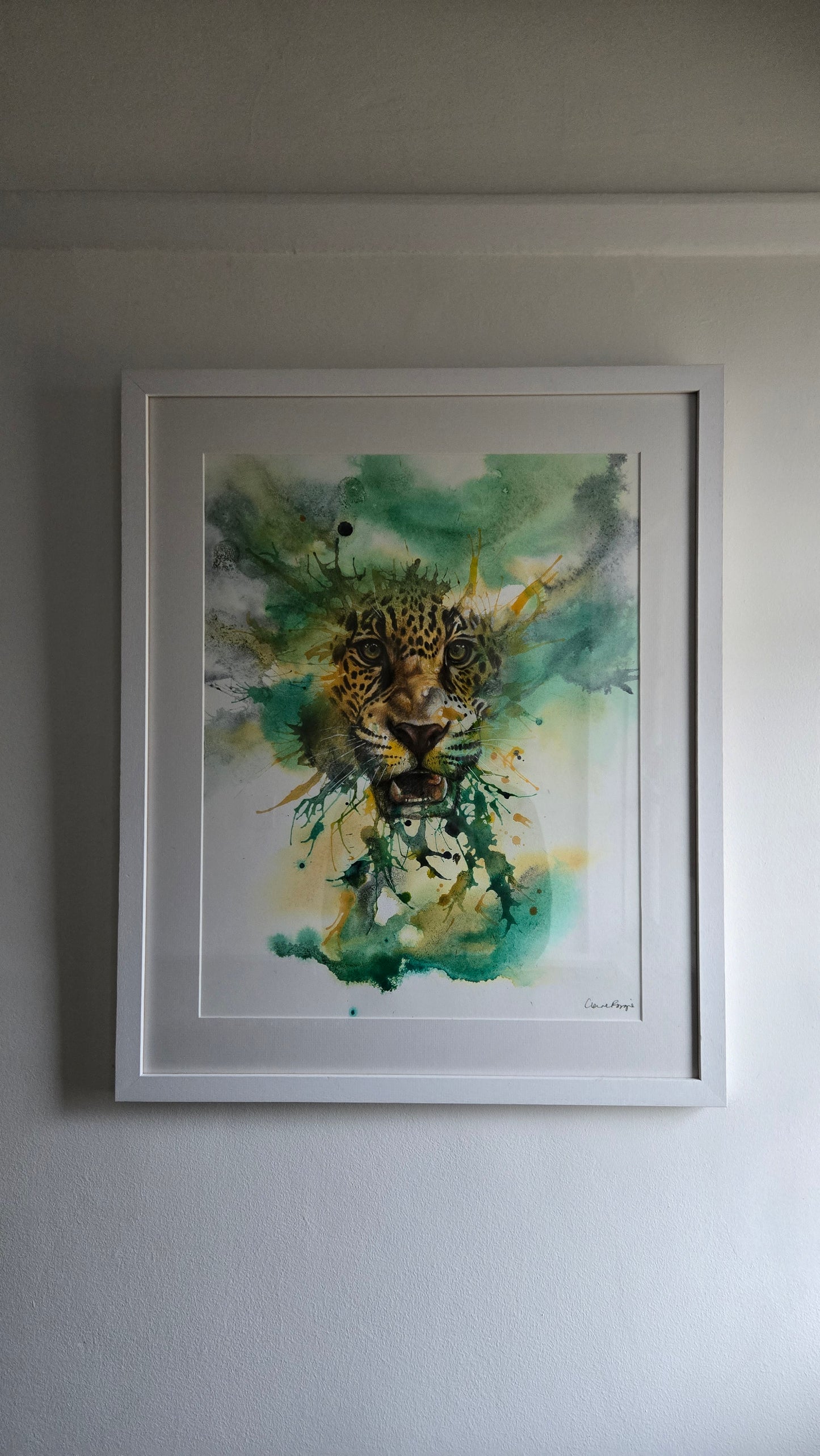 'The Mystical Jaguar' - Original artwork (watercolor, coloured pencil on paper)