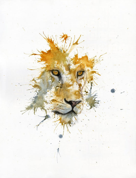 Lioness is contemporary mixed media artwork by Clare Forgie